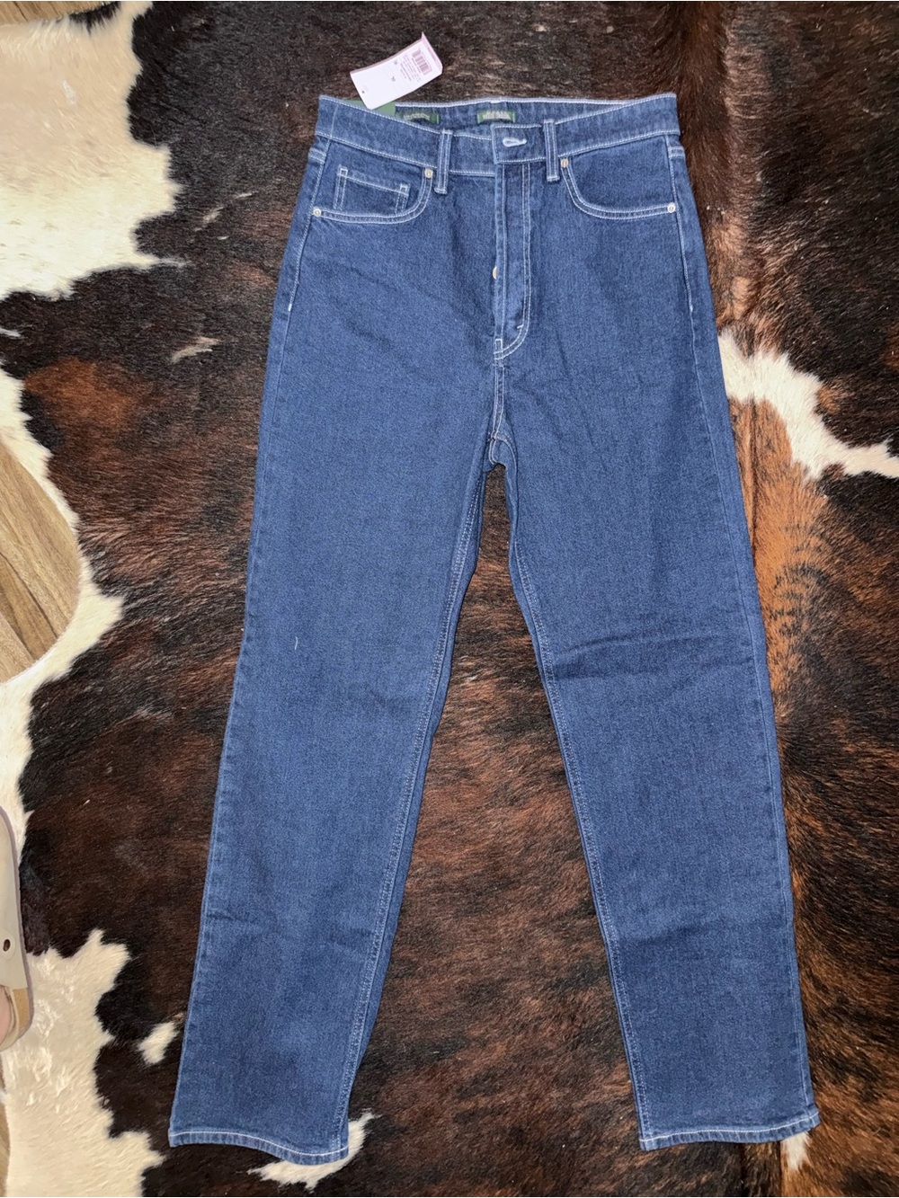 wild fable Women's Straight-Leg Jeans in Dark Blue Denim
